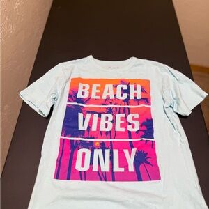 Children’s Place Light Blue “Beach Vibes Only” Graphic T-Shirt Boys M